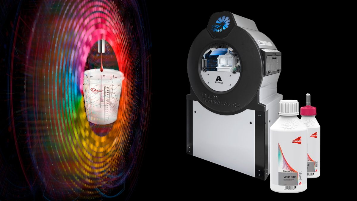 Cromax offers pre filled bottles of Cromax Pro Basecoat for Daisy Wheel 3.0