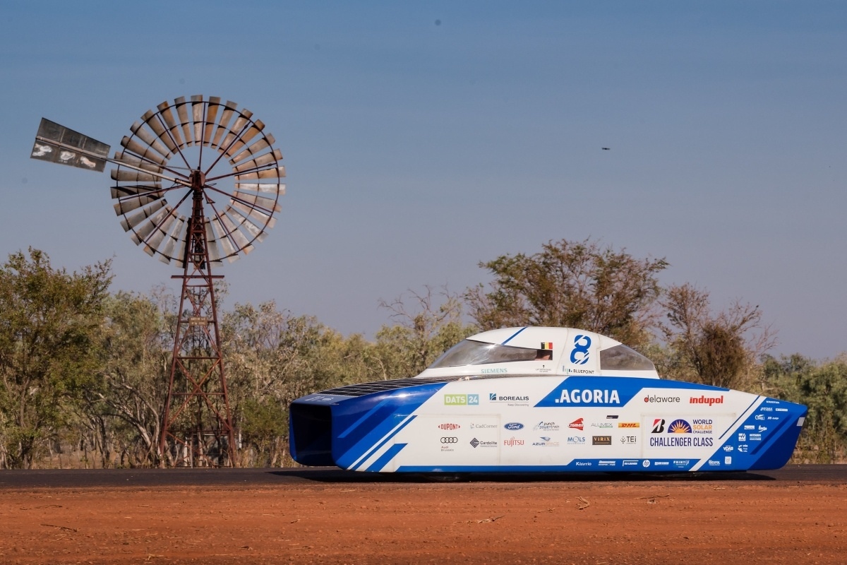 The Agoria Solar Team from the University of Leuven, Belgium, has become the World Champions by claiming its first-ever title in the Challenger Class of the biennial Bridgestone World Solar Challenge.