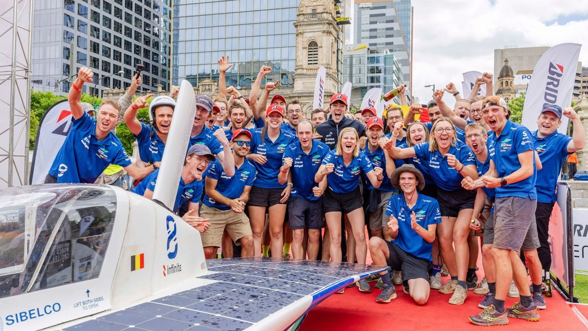 Innoptus Solar Team celebrate becoming 2023 Bridgestone Word Solar Champions