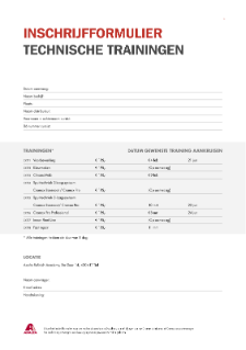 Formulier Cromax Technische Trainingen 2022